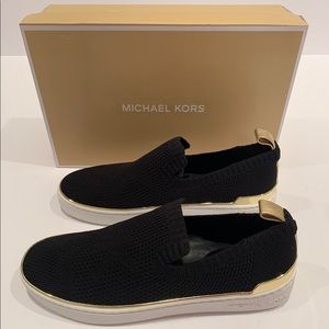 Michael Kors Skyler Black / Gold  Slip On